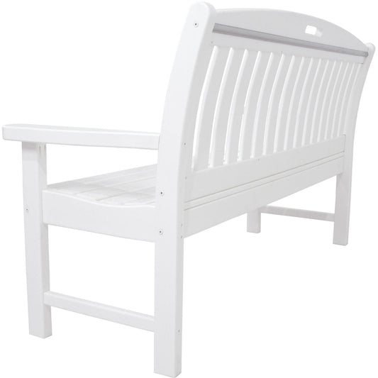 Hanover Outdoor Bench Hanover - Patio Porch Bench, 60 in., White | HVNB60WH