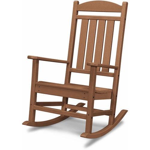 Hanover Outdoor Chairs Hanover All-Weather Pineapple Cay Porch Rocker in Teak