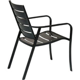 Hanover Outdoor Dining Chairs Hanover - Commercial aluminum slat back dining chair