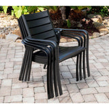 Hanover Outdoor Dining Chairs Hanover - Commercial aluminum slat back dining chair