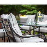 Hanover Outdoor Dining Set Hanover Lavallette 5-Piece Dining Set | 4 Stationary Chairs | 1 Square Dining Table in Gray - LAVDN5PC-SLV