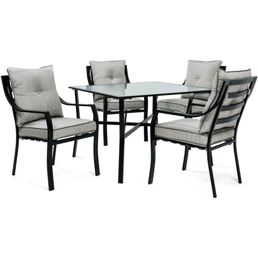 Hanover Outdoor Dining Set Hanover Lavallette 5-Piece Dining Set in Gray - LAVDN5PC-SLV