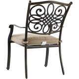 Hanover Outdoor Dining Set Hanover - Monaco 6-Piece Dining Set in Tan with Four Dining Chairs, a Cushioned Bench, and a 40" x 68" Tile-Top Table | MONDN6PCBN-TAN