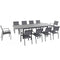 Hanover Outdoor Dining Set Hanover - Naples 11pc Dining Set: 10 Sling Back Chairs, 1 Aluminum Table