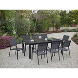Hanover Outdoor Dining Set Hanover - Naples 9pc Dining Set: 8 Sling Back Chairs, 1 Aluminum Table