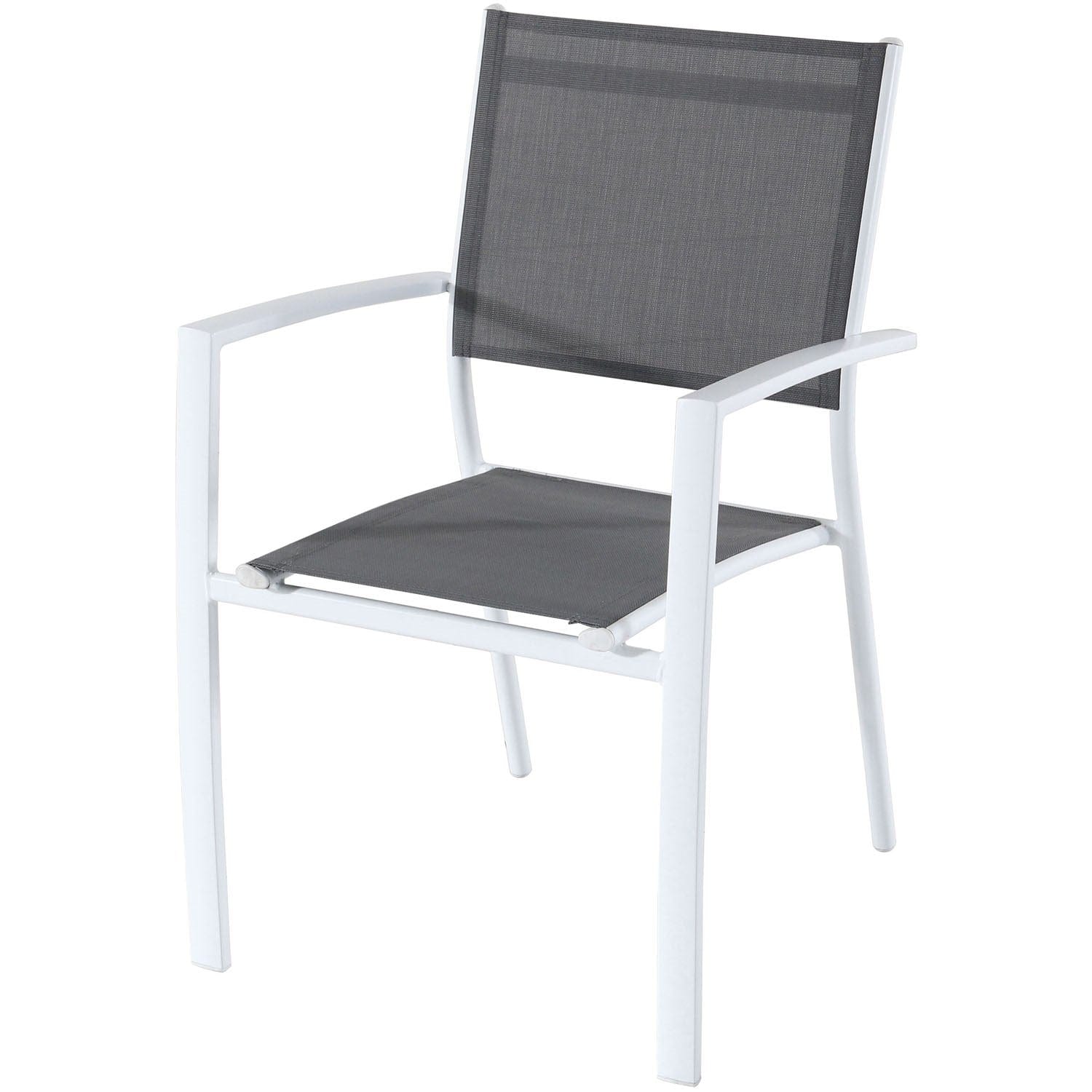 Hanover Outdoor Dining Set Hanover - Naples5pc: 4 Aluminum Sling Back Chairs, 38" Sq Slat Top Table