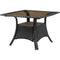 Hanover Outdoor Dining Set Hanover Strathmere 41 in. Square Glass Top Woven Dining Table