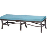 Hanover Outdoor Dining Set Hanover - Traditions 9-Piece Dining Set in Blue with 6 Dining Chairs, 2 Benches, and a 60" x 84" Cast-Top Dining Table - TRADDN9PCBN-BLU