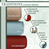 Hanover Outdoor Dining Set Hanover - Traditions 9-Piece Dining Set in Blue with 6 Dining Chairs, 2 Benches, and a 60" x 84" Cast-Top Dining Table - TRADDN9PCBN-BLU