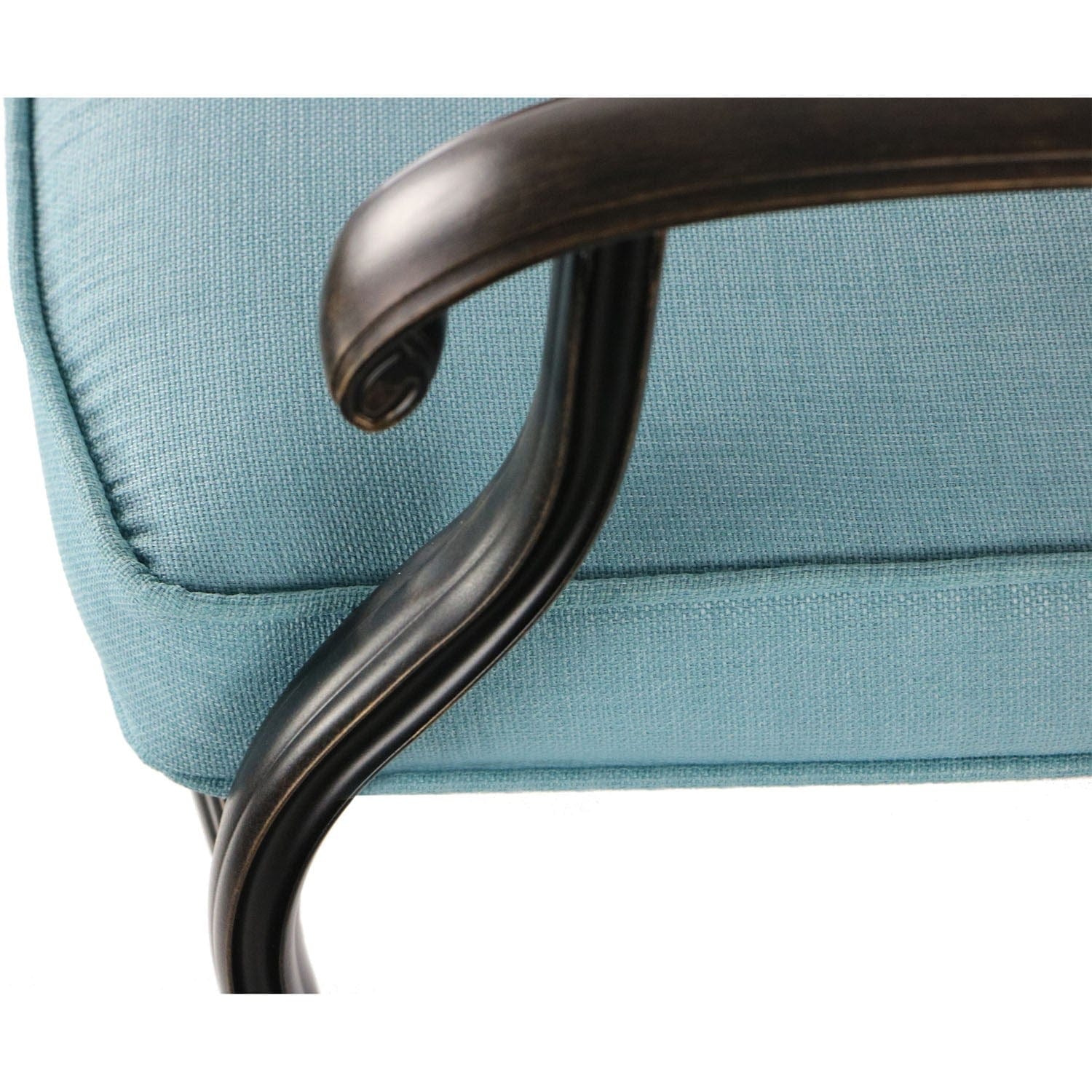 Hanover Outdoor Dining Set Hanover - Traditions 9-Piece Dining Set in Blue with 6 Dining Chairs, 2 Benches, and a 60" x 84" Cast-Top Dining Table - TRADDN9PCBN-BLU