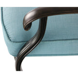 Hanover Outdoor Dining Set Hanover - Traditions 9-Piece Dining Set in Blue with 6 Dining Chairs, 2 Benches, and a 60" x 84" Cast-Top Dining Table - TRADDN9PCBN-BLU