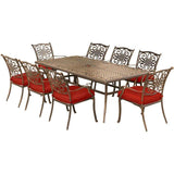 Hanover Outdoor Dining Set Hanover - Traditions 9-Piece Dining Set - TRADDN9PC-RED