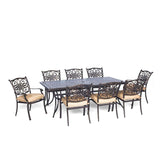 Hanover Outdoor Dining Set Hanover - Traditions 9-Piece Dining Set with Eight Stationary Dining Chairs and an Extra-Long Dining Table - TRADDN9PC