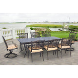 Hanover Outdoor Dining Set Hanover - Traditions 9-Piece Dining Set with Six Dining Chairs, Two Swivel Rockers and an Extra-Long Dining Table - TRADDN9PCSW-2