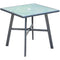 Hanover Outdoor Dining Table Hanover - Commercial Aluminum 30" Square Glass Top Table