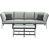Hanover Outdoor Sectional Hanover - Murano 6pc Sectional: Right Corner, Left Corner, 2 Chairs, 2 Tables