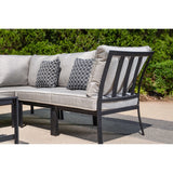 Hanover Outdoor Sectional Hanover - Murano 6pc Sectional: Right Corner, Left Corner, 2 Chairs, 2 Tables | MUR-6PC-SLV