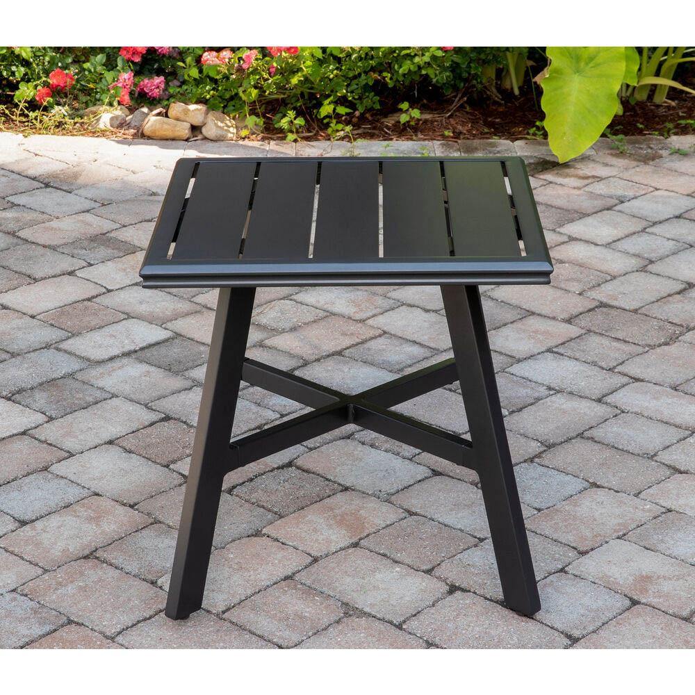Hanover Outdoor Side Table Hanover - Commercial Aluminum 22" Slat Top Side Table
