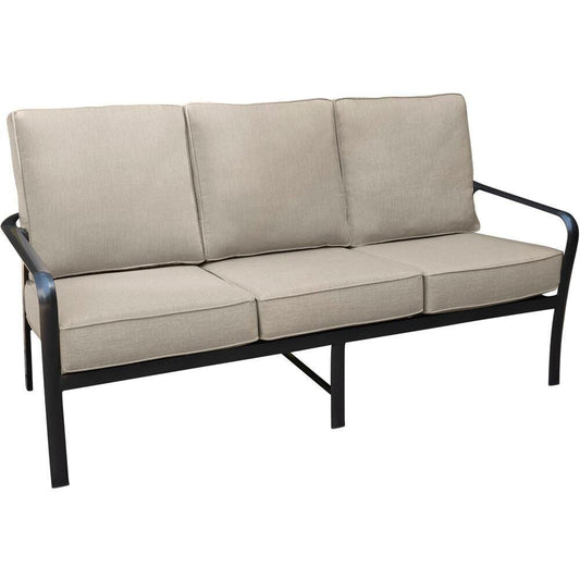 Hanover Outdoor Sofa Cortino Commercial-Grade Aluminum Sofa with Plush Sunbrella Cushions, CORTSOFA-GMASH