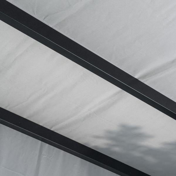 Hanover Pergola Hanover - 8 ft. x 10 ft. Metal Pergola with an Adjustable Gray Canopy