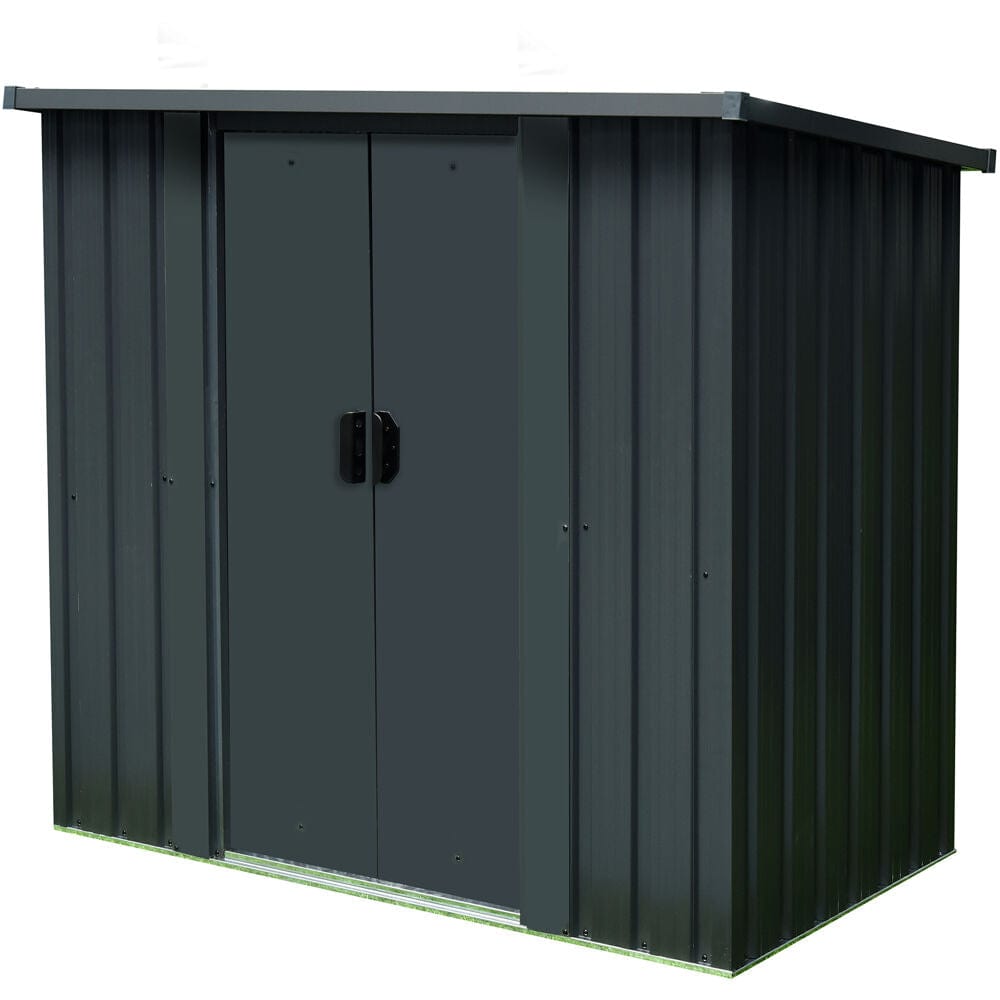 Hanover Sheds & Storage Hanover - Galvanized Steel Compact Shed, 2 Slide Doors, 2.8'x4.8'x4.4'