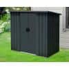 Hanover Sheds & Storage Hanover - Galvanized Steel Compact Shed, 2 Slide Doors, 2.8'x4.8'x4.4'