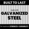 Hanover Sheds & Storage Hanover - Galvanized Steel Patio Storage Shed, 3 Shelves, Metal Floor, 2.6'x3.2'x5.9'