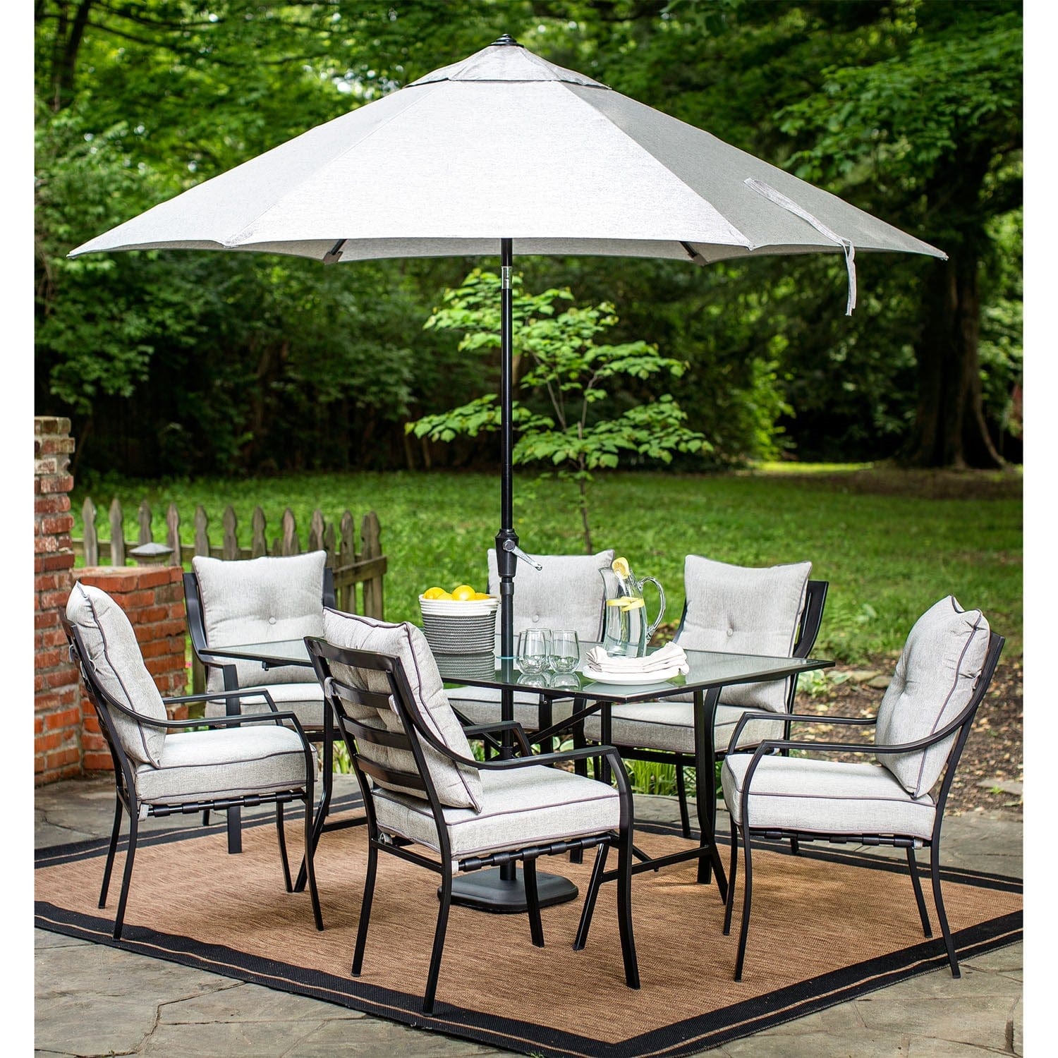 Hanover Table Umbrellas Hanover Table Umbrella for the Lavallette Outdoor Dining Collection |  Gray | LAVALLETTEUMB