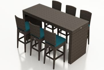 Harmonia Living Barstool and Table Sets Spectrum Peacock Harmonia Living - Arden 7 Piece Bar Set