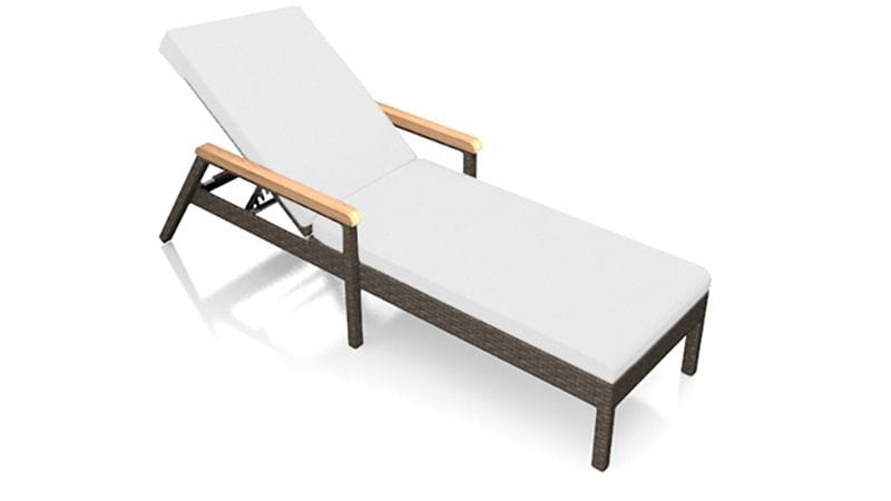 Harmonia Living Chaise Lounge Canvas Natural Harmonia Living - Arden Reclining Chaise Lounge | HL-ARD-CH-RCL