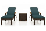 Harmonia Living Chaise Lounge Cast Lagoon Harmonia Living - Arden 3 Piece Reclining Chaise Lounge Set