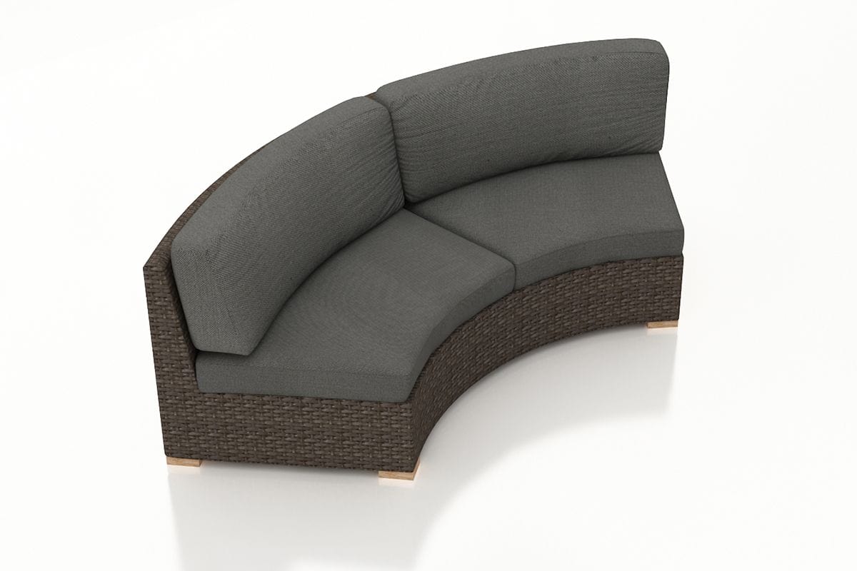 Harmonia Living Conversation Set Canvas Charcoal Harmonia Living - Arden Curved Loveseat | HL-ARD-CH-CLS