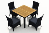 Harmonia Living Outdoor Dining Set Harmonia Living - Arbor 5 Piece Square Dining Set- Table and Four Dining Side Chairs | HL-AR-CB-5DS