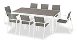 Harmonia Living Outdoor Dining Set White/Concrete Harmonia Living - Lift 9 Piece Extendable Dining Set - Black/Black/Concrete