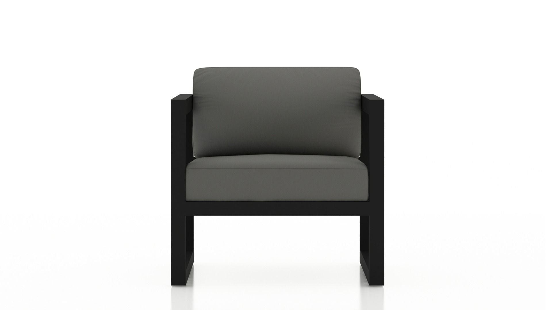Harmonia Living Outdoor Furniture Canvas Charcoal Harmonia Living - Avion Club Chair - Black | HL-AVN-BK-CC