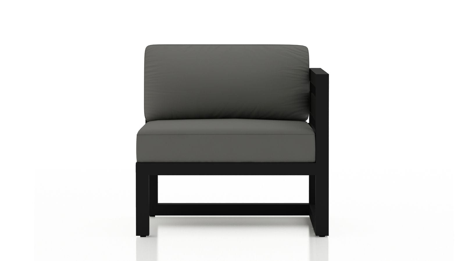 Harmonia Living Outdoor Furniture Canvas Charcoal Harmonia Living - Avion Right Arm Section - Black | HL-AVN-BK-RAS