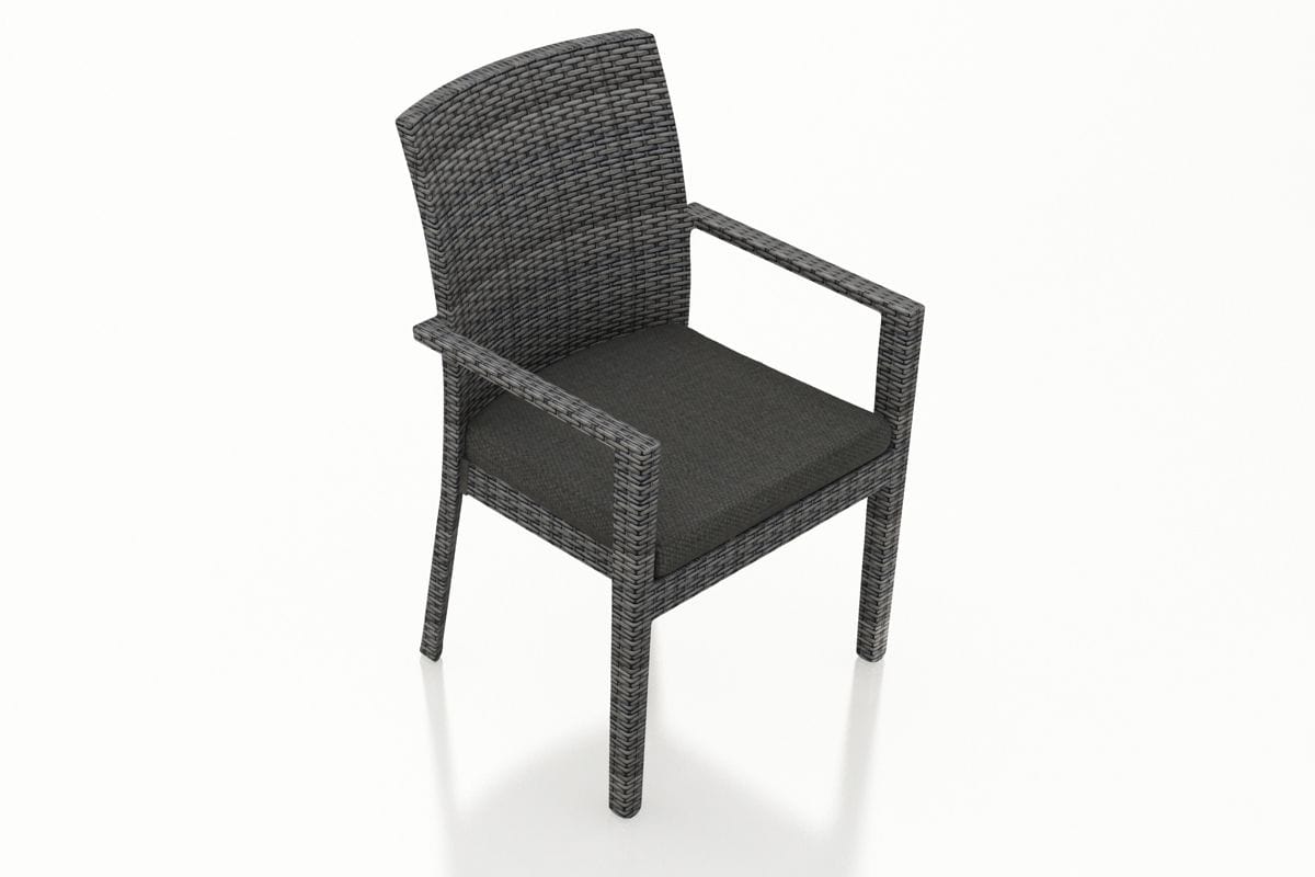 Harmonia Living Outdoor Furniture Canvas Charcoal Harmonia Living - District Dining Arm Chair | HL-DIS-TS-DAC