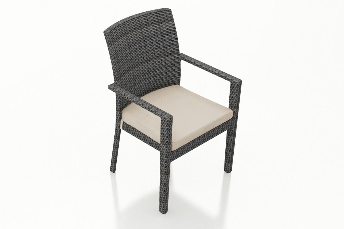 Harmonia Living Outdoor Furniture Canvas Flax Harmonia Living - District Dining Arm Chair | HL-DIS-TS-DAC