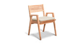 Harmonia Living Outdoor Furniture Canvas flax Harmonia Living - Link Dining Arm Chair | HL-LINK-TK-DAC