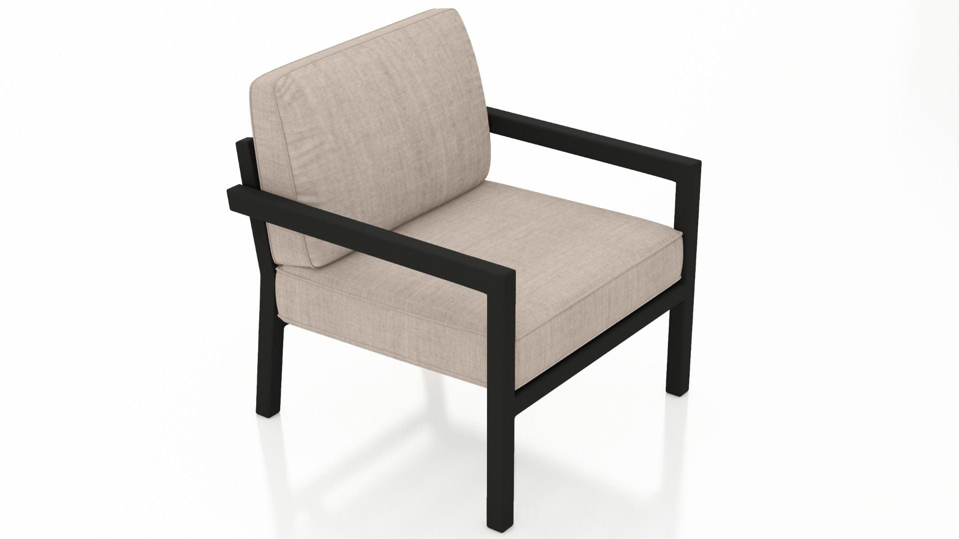 Harmonia Living Outdoor Furniture Canvas flax Harmonia Living - Pacifica Club Chair - Black | HL-PAC-BK-CC