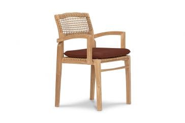 Harmonia Living Outdoor Furniture Canvas Henna Harmonia Living - Sands Dining Arm Chair | Fabric Sunbrella | HL-SNDS-SD-DAC