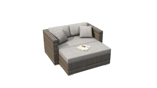 Harmonia Living Outdoor Furniture Cast Silver Harmonia Living - District Day Lounger | HL-DIS-TS-DL