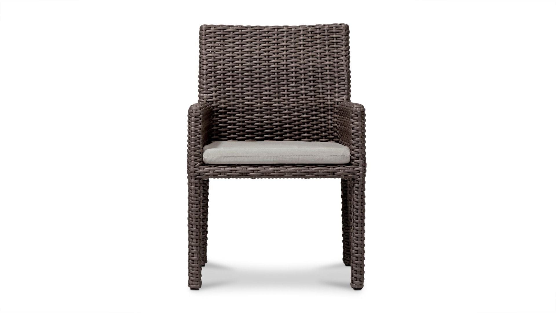 Harmonia Living Outdoor Furniture Cast Silver Harmonia Living - Dune Dining Arm Chair | HL-DUNE-DW-DAC