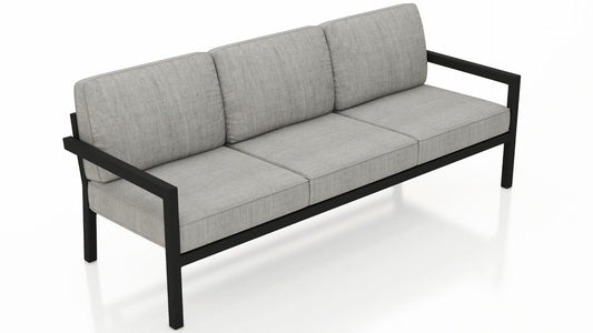 Harmonia Living Outdoor Furniture Cast Silver Harmonia Living - Pacifica Sofa - Black | HL-PAC-BK-S
