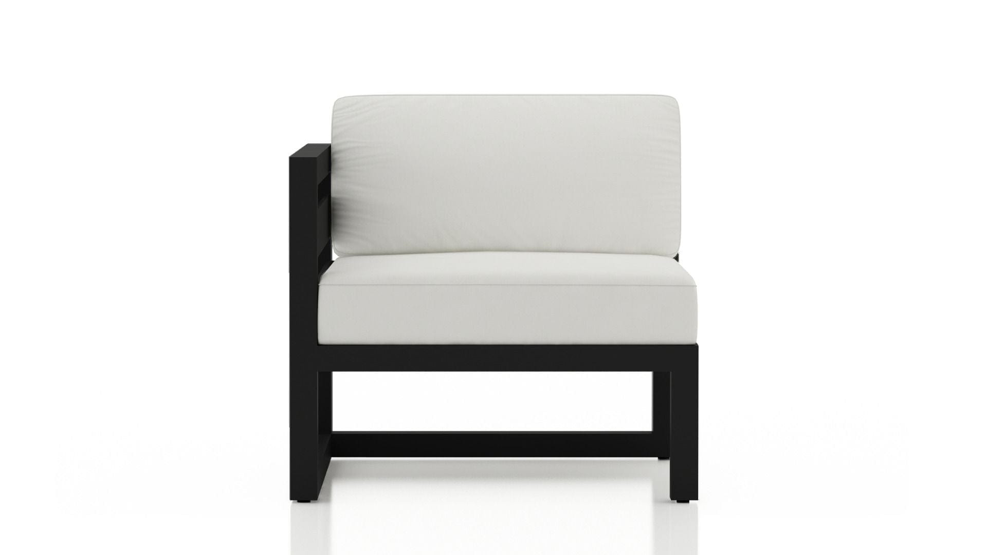 Harmonia Living Outdoor Furniture Harmonia Living - Avion Left Arm Section - Black | HL-AVN-BK-LAS