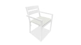 Harmonia Living Outdoor Furniture Harmonia Living - Pacifica Dining Arm Chair - White | HL-PAC-WHT-DAC
