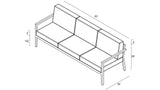 Harmonia Living Outdoor Furniture Harmonia Living - Pacifica Sofa - Slate | HL-PAC-SL-S