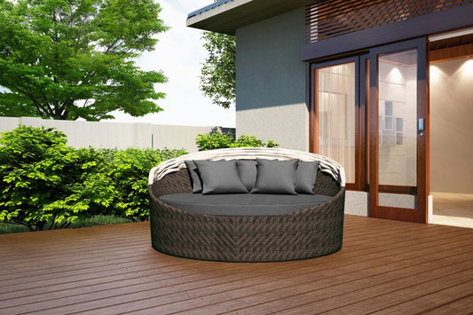 Harmonia Living Outdoor Furniture Harmonia Living - Wink Canopy Daybed in Chestnut | HL-WINK-CH-DB