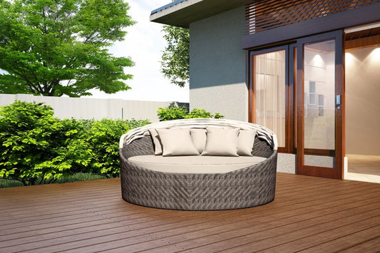 Harmonia Living Outdoor Furniture Harmonia Living - Wink Canopy Daybed in Textured Slate | HL-WINK-TS-DB