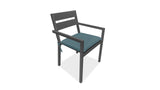 Harmonia Living Outdoor Furniture Slate/Cast Lagoon Harmonia Living - Pacifica Dining Arm Chair - Slate | HL-PAC-SL-DAC